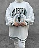 California Baskılı Sweatshirt - Beyaz
