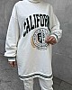 California Baskılı Sweatshirt - Beyaz