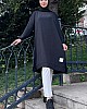 Armalı Ayrobin Kumaş Tunik - Siyah