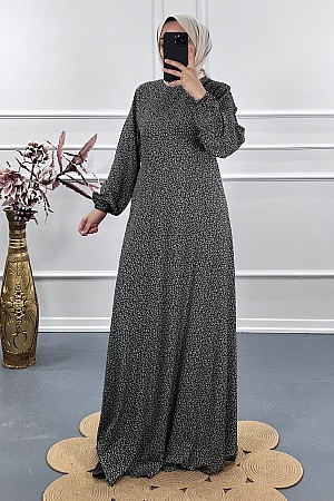 Belden Oturtmalı Elbise - Yeşil