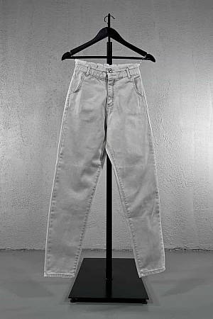 Beli Lastikli Boyfriend Kot Pantolon - Bej