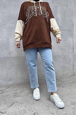 Boston Sweatshirt - Kahverengi