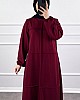 Burgu Kumaş Elbise - Bordo