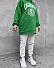 California Baskılı Kapüşonlu Sweatshirt - Yeşil