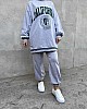 California Baskılı Sweatshirt - Gri