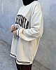 California Baskılı Sweatshirt - Krem