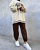California Baskılı Sweatshirt - Krem