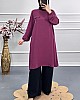 Cep Detaylı Tunik - Mor