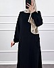 Cepli Ayrobin Elbise - Siyah