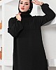 Çımalı Roba Detaylı Ferace Elbise - Siyah Çımalı Roba Detaylı Ferace Elbise - Siyah