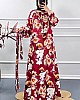 Dijital Baskı Elbise - Kırmızı Dijital Baskı Elbise - Kırmızı