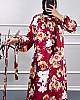 Dijital Baskı Elbise - Kırmızı Dijital Baskı Elbise - Kırmızı