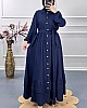 Düğmeli Elbise - Lacivert
