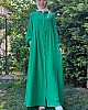 Düğmeli Ferace Elbise - Yeşil