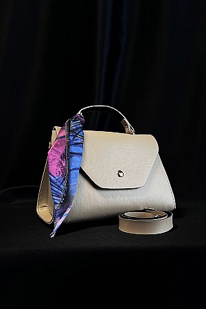 Fular Detaylı Çanta - Taş Fular Detaylı Çanta - Taş