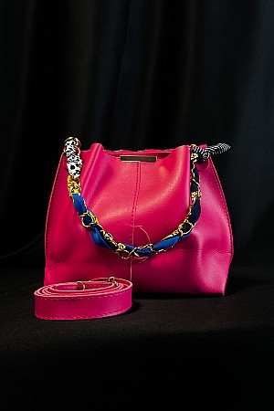 Fularlı Çanta - Pembe Fularlı Çanta - Pembe