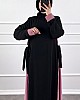 Garnili Fiyonklu Ayrobin Elbise - Pudra
