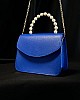 İnci Saplı Çanta - Sax Mavisi İnci Saplı Çanta - Sax Mavisi