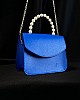 İnci Saplı Çanta - Sax Mavisi İnci Saplı Çanta - Sax Mavisi