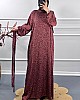 İpek Saten Elbise - Bordo