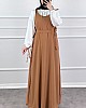 Jile Detaylı Elbise - Camel