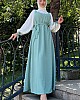 Jile Detaylı Elbise - Mint