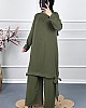 Kurdele Detaylı Takım - Yeşil