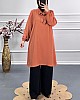 Kurdele Detaylı Tunik - Kiremit