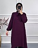 Kurdele Detaylı Tunik - Mor