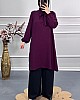Kurdele Detaylı Tunik - Mor