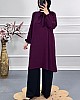 Kurdele Detaylı Tunik - Mor