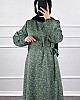 Kuşaklı Tensel Elbise - Yeşil Kuşaklı Tensel Elbise - Yeşil
