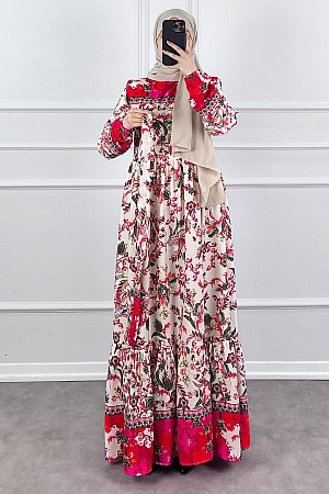 Lotus Elbise - Nar Çiçeği