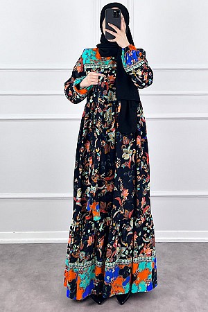 Lotus Elbise - Siyah