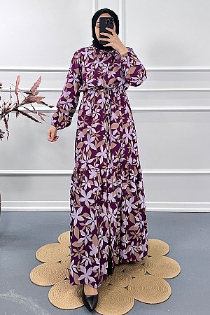 Manolya Elbise - Mor