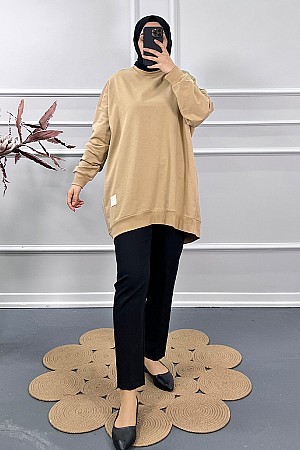 Oversize Tunik - Sütlü Kahve Oversize Tunik - Sütlü Kahve