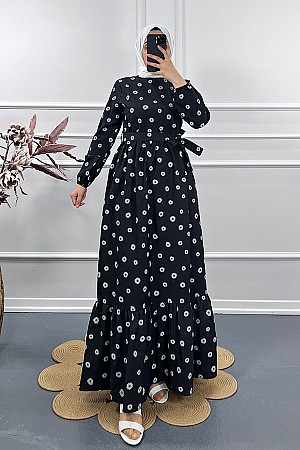 Papatya Elbise - Siyah