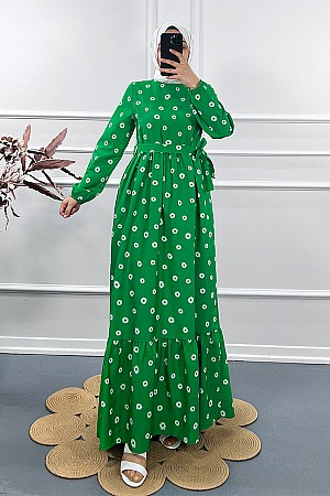 Papatya Elbise - Yeşil