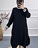 Ribanalı Tunik - Siyah