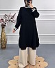Ribanalı Tunik - Siyah
