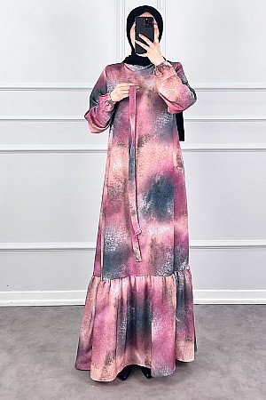 Sanatsal Elbise - Pembe