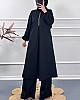Taş Detaylı Gabardin Takım - Siyah