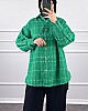 Arkası Uzun Tüvit Gömlek - Yesil