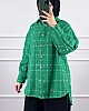Arkası Uzun Tüvit Gömlek - Yesil