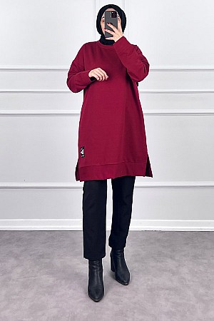 Arma Detaylı Tunik - Bordo