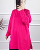 Armalı İki İplik Tunik - Pembe