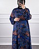 Batik Desenli Elbise - Mavi