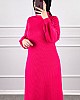 Boğazlı Elbise - Pembe
