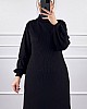 Boğazlı Elbise - Siyah