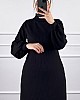 Boğazlı Elbise - Siyah